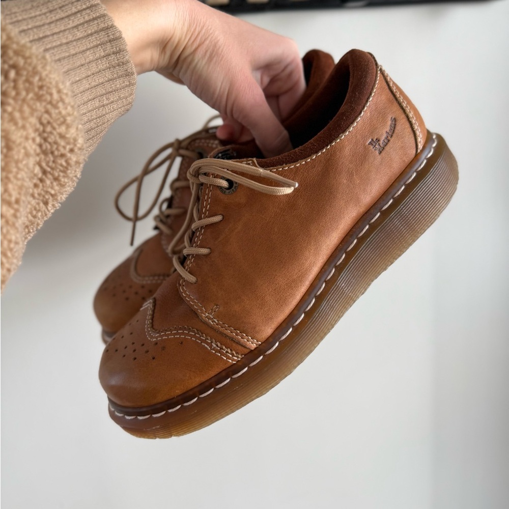 Dr. Martens 11664 Brown Leather Chunky Oxford Boots - Y2K 90s - Women's Size 9 - Picture 7 of 16